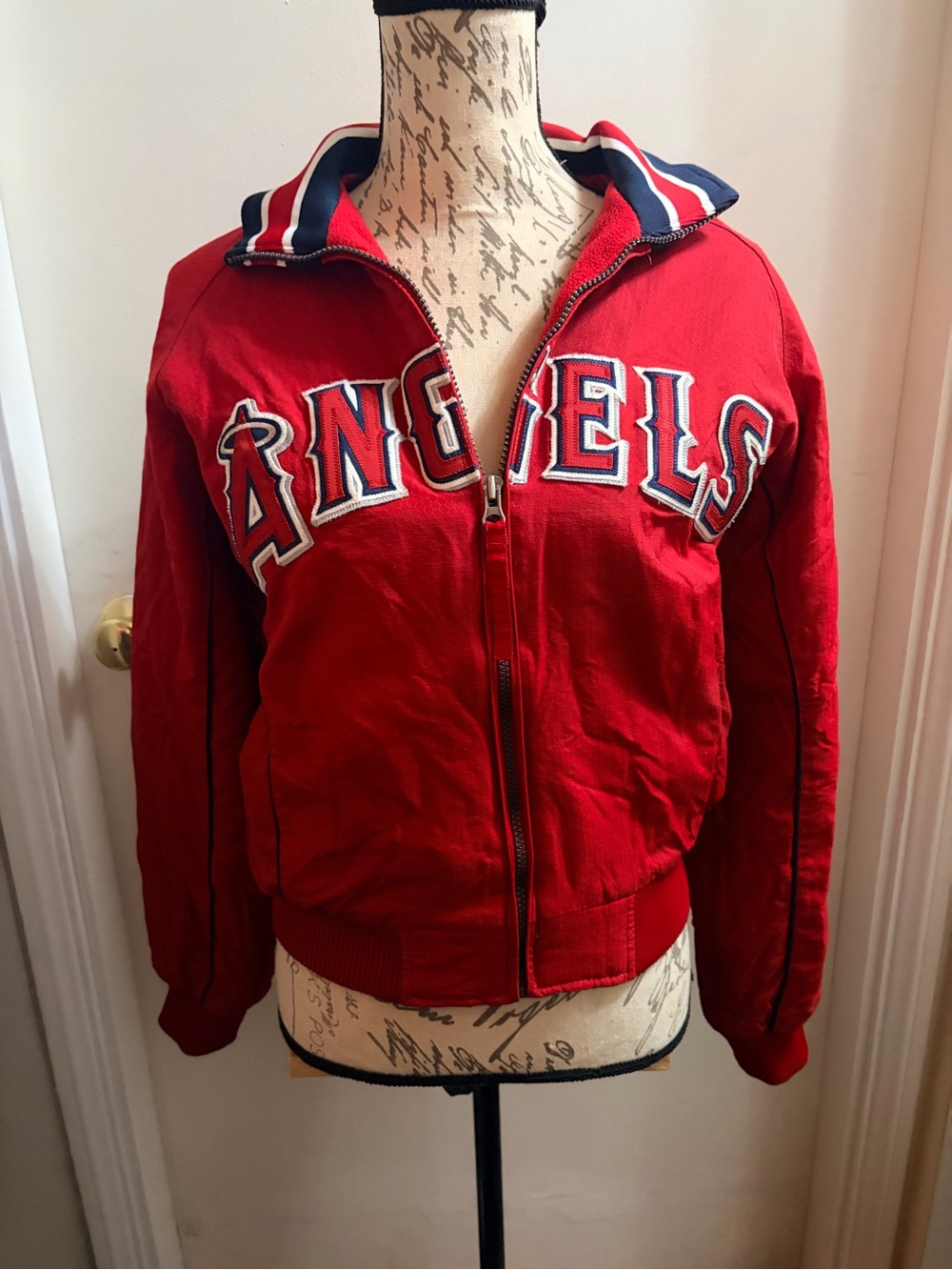 Majestic Red and Navy Authentic MLB Jacket
